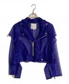 UN3D.アンスリード）の古着「シアーライダースジャケット」｜ブルー