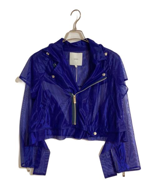 UN3D.（アンスリード）UN3D. (アンスリード) シアーライダースジャケット ブルー サイズ:FREEの古着・服飾アイテム