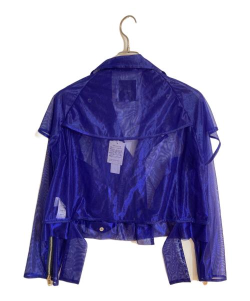 UN3D.（アンスリード）UN3D. (アンスリード) シアーライダースジャケット ブルー サイズ:FREEの古着・服飾アイテム