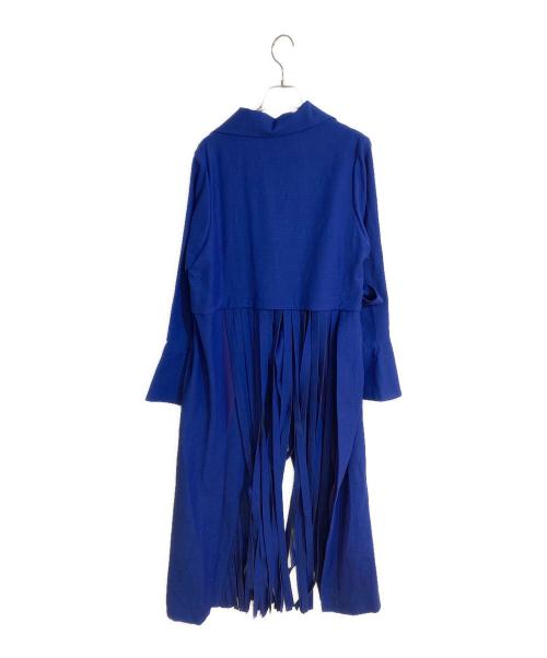 UN3D.（アンスリード）UN3D. (アンスリード) バックフリンジコート ブルー サイズ:FREEの古着・服飾アイテム