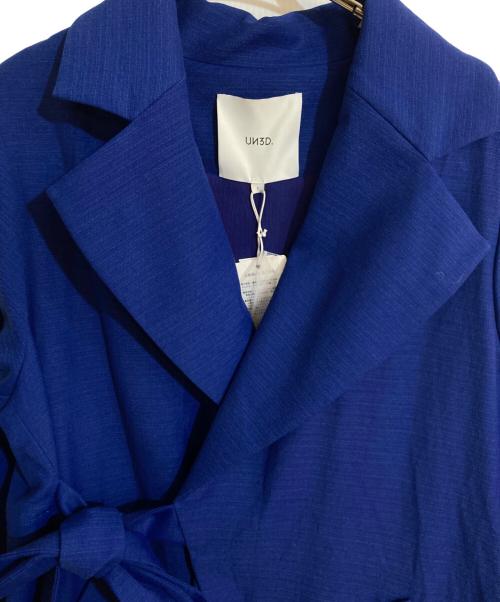 UN3D.（アンスリード）UN3D. (アンスリード) バックフリンジコート ブルー サイズ:FREEの古着・服飾アイテム