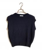 GALERIE VIEギャルリーヴィー）の古着「リネンフルカーディガン クルーネックプルオーバー」｜ネイビー