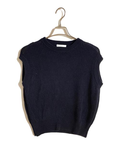 GALERIE VIE（ギャルリーヴィー）GALERIE VIE (ギャルリーヴィー) リネンフルカーディガン クルーネックプルオーバー ネイビー サイズ:FREEの古着・服飾アイテム