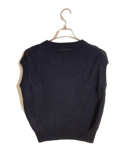 GALERIE VIE（ギャルリーヴィー）GALERIE VIE (ギャルリーヴィー) リネンフルカーディガン クルーネックプルオーバー ネイビー サイズ:FREEの古着・服飾アイテム