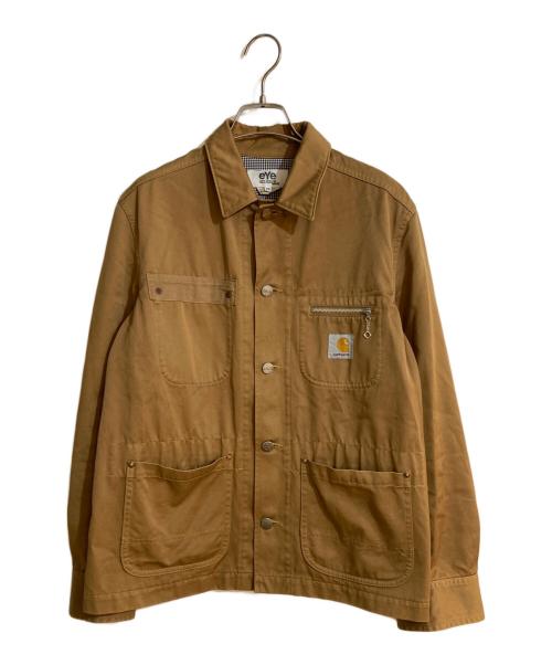 eYe COMME des GARCONS JUNYAWATANABE MAN（アイ コム デ ギャルソン ジュンヤ ワタナベ マン）eYe COMME des GARCONS JUNYAWATANABE MAN (アイ コム デ ギャルソン ジュンヤ ワタナベ マン) CarHartt (カーハート) 綿ウエポン製品染め カバーオール ブラウン サイズ:XSの古着・服飾アイテム