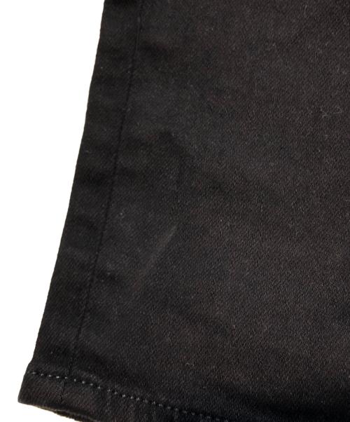 AMIRI（アミリ）AMIRI (アミリ) 蛇腹ダメージ加工 ボタンフライ スキニーデニムパンツ ブラック サイズ:W34の古着・服飾アイテム