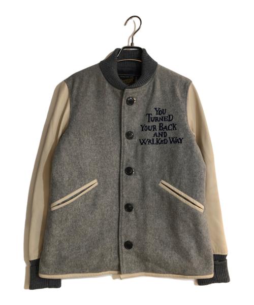 Hysteric Glamour（ヒステリックグラマー）Hysteric Glamour (ヒステリックグラマー) ラムレザースタジアムジャケット グレー サイズ:Sの古着・服飾アイテム