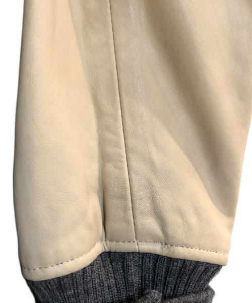 Hysteric Glamour（ヒステリックグラマー）Hysteric Glamour (ヒステリックグラマー) ラムレザースタジアムジャケット グレー サイズ:Sの古着・服飾アイテム