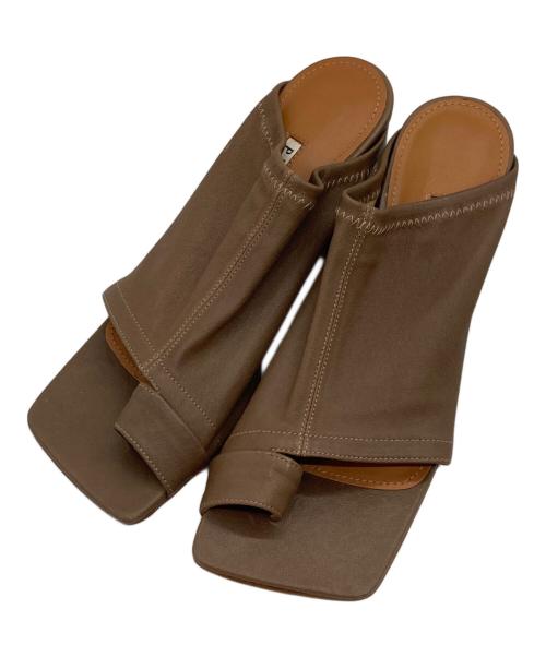 Pippichic（ピッピシック）Pippichic (ピッピシック) スクエアトゥサンダル ブラウン サイズ:23.5㎝の古着・服飾アイテム