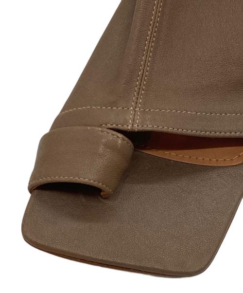 Pippichic（ピッピシック）Pippichic (ピッピシック) スクエアトゥサンダル ブラウン サイズ:23.5㎝の古着・服飾アイテム