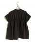 23区 (ニジュウサンク) 【撥水加工/洗える】シアーナイロンツイル ギャザー ブラウス ブラウン サイズ:32 未使用品：6000円