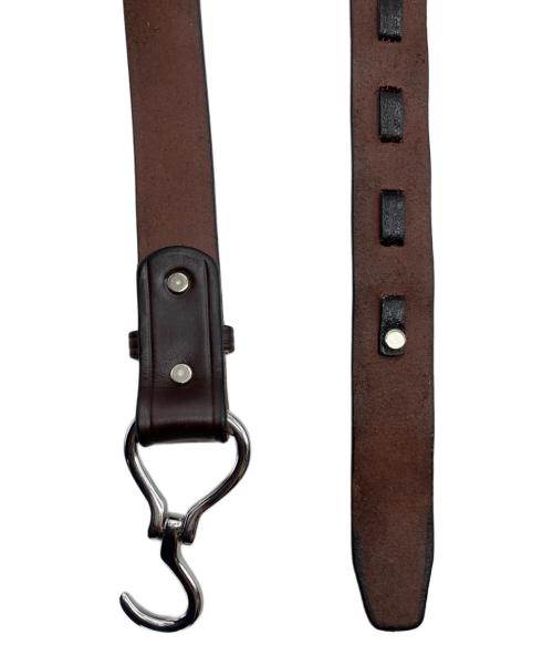 TORY LEATHER（トリーレザー）TORY leather (トリーレザー) フックバックルレザーベルト ブラウン サイズ:32の古着・服飾アイテム