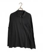 PRADAプラダ）の古着「ハーフジップシャツ」｜ブラック
