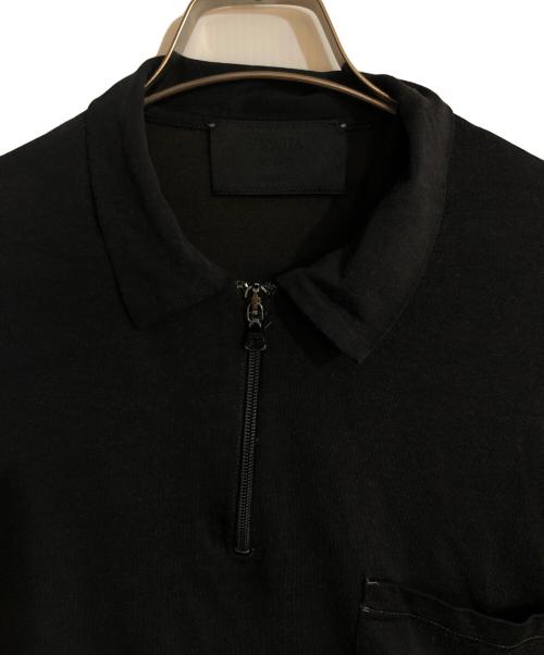 PRADA（プラダ）PRADA (プラダ) ハーフジップシャツ ブラック サイズ:Ｌの古着・服飾アイテム