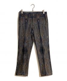 ETRO（エトロ）の古着「ペイズリーパターンセンタープレスパンツ」｜ネイビー