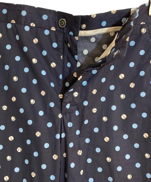 ETRO（エトロ）ETRO (エトロ) ボールプリントセンタープレスパンツ ネイビー サイズ:Sの古着・服飾アイテム