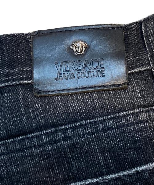 VERSACE JEANS COUTURE（ヴェルサーチ ジーンズクチュール）VERSACE JEANS COUTURE (ヴェルサーチ ジーンズクチュール) スタッズデニムパンツ ブラック サイズ:不明の古着・服飾アイテム