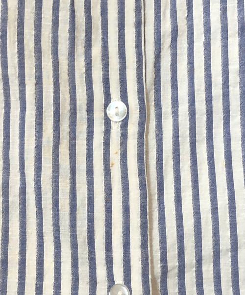 HUIS（ハウス）HUIS (ハウス) コットンストライプシャツ ブルー サイズ:FREEの古着・服飾アイテム