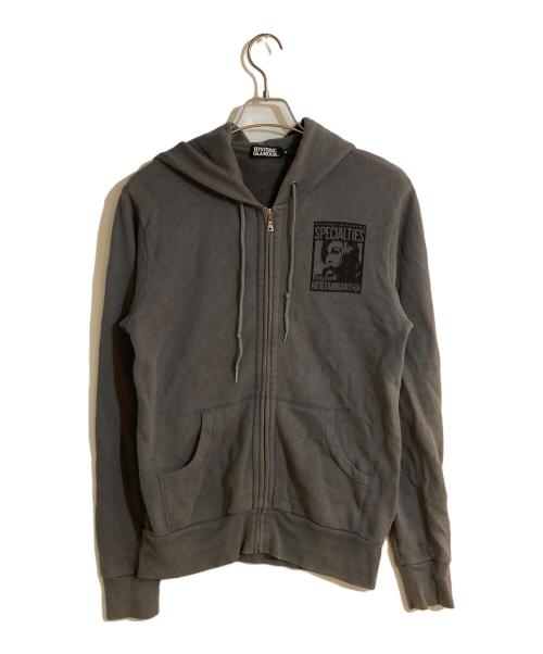 Hysteric Glamour（ヒステリックグラマー）Hysteric Glamour (ヒステリックグラマー) ガールプリントジップパーカー グレー サイズ:Mの古着・服飾アイテム