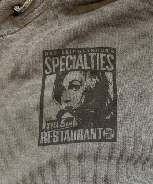 Hysteric Glamour（ヒステリックグラマー）Hysteric Glamour (ヒステリックグラマー) ガールプリントジップパーカー グレー サイズ:Mの古着・服飾アイテム