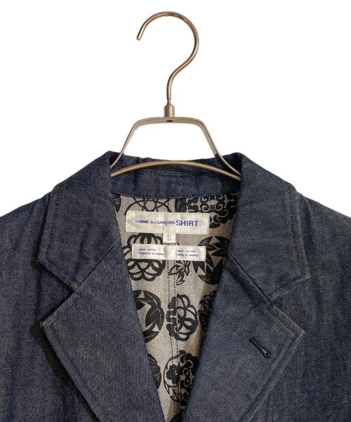 COMME des GARCONS SHIRT（コムデギャルソンシャツ）COMME des GARCONS SHIRT (コムデギャルソンシャツ) 家紋デニムテーラードジャケット インディゴ サイズ:Sの古着・服飾アイテム