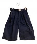 Dickies×Lily Brownディッキーズ×リリーブラウン）の古着「ベルテッドトチノハーフパンツ」｜ネイビー