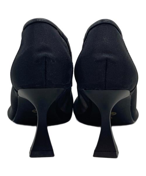 anuans（アニュアンス）anuans (アニュアンス) シアーブラック ラウンドパンプス ブラック サイズ:Ｌの古着・服飾アイテム