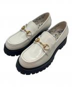 GUCCIグッチ）の古着「ラグソールホースビットローファー」｜ホワイト