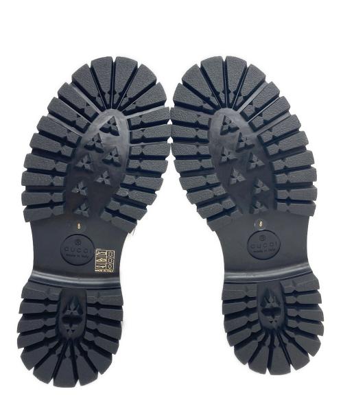 GUCCI（グッチ）GUCCI (グッチ) ラグソールホースビットローファー ホワイト サイズ:8の古着・服飾アイテム