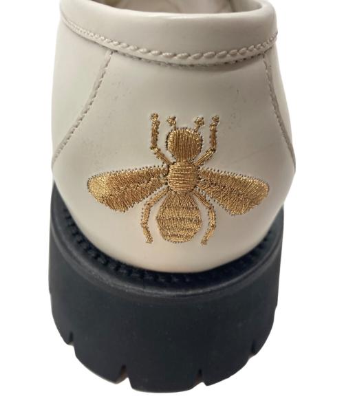 GUCCI（グッチ）GUCCI (グッチ) ラグソールホースビットローファー ホワイト サイズ:8の古着・服飾アイテム