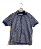 LACOSTEラコステ）の古着「ジャガードポロシャツ」｜ブルー