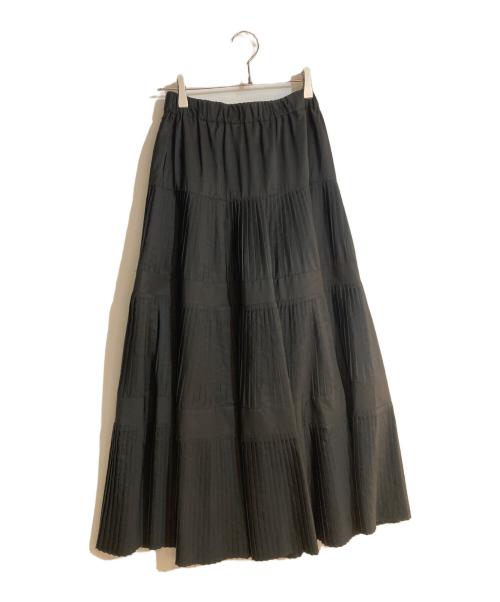 BEARDSLEY（ビアズリー）BEARDSLEY (ビアズリー) プリーツティアードスカート ブラック サイズ:FREEの古着・服飾アイテム