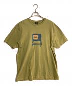 stussyステューシー）の古着「roling tv pig dyed tee」｜黄緑
