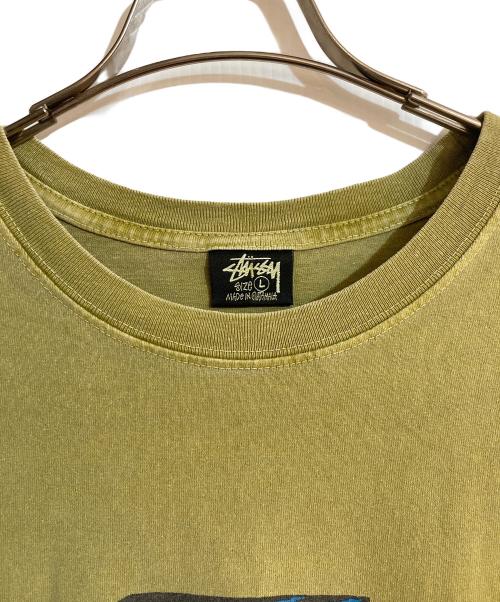 stussy（ステューシー）stussy (ステューシー) roling tv pig dyed tee 黄緑 サイズ:Lの古着・服飾アイテム