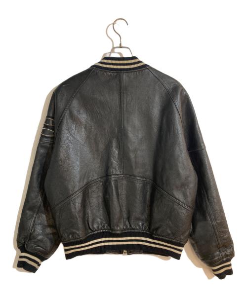 AVIREX（アヴィレックス）AVIREX (アヴィレックス) レザースタジャン ブラック サイズ:Lの古着・服飾アイテム