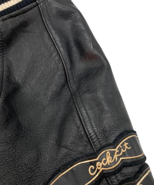 AVIREX（アヴィレックス）AVIREX (アヴィレックス) レザースタジャン ブラック サイズ:Lの古着・服飾アイテム