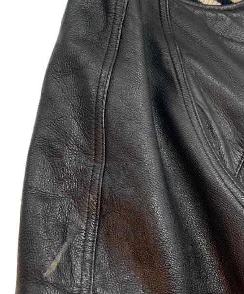 AVIREX（アヴィレックス）AVIREX (アヴィレックス) レザースタジャン ブラック サイズ:Lの古着・服飾アイテム