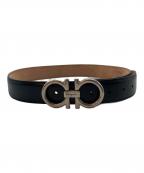 Salvatore Ferragamoサルヴァトーレ フェラガモ）の古着「ガンチーニレザーベルト」｜ブラック