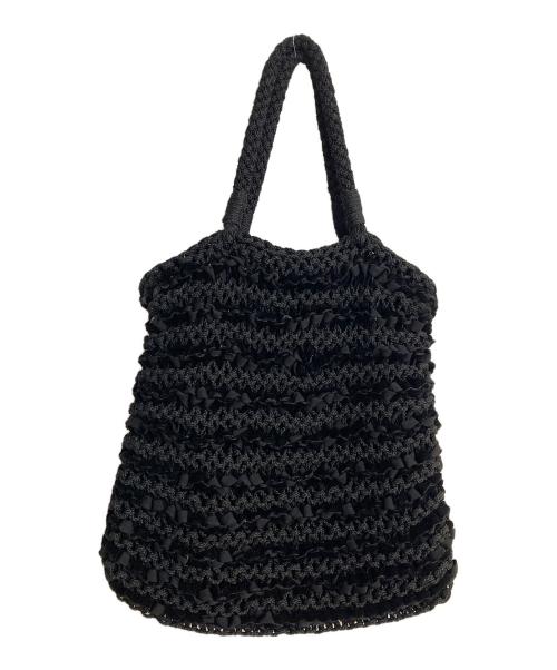 ANTEPRIMA（アンテプリマ）ANTEPRIMA (アンテプリマ) スターチャーム付き編み込みハンドバッグ ブラックの古着・服飾アイテム