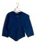 TORY BURCH（トリーバーチ）の古着「ショートスリーブジップカーディガン」｜ブルー