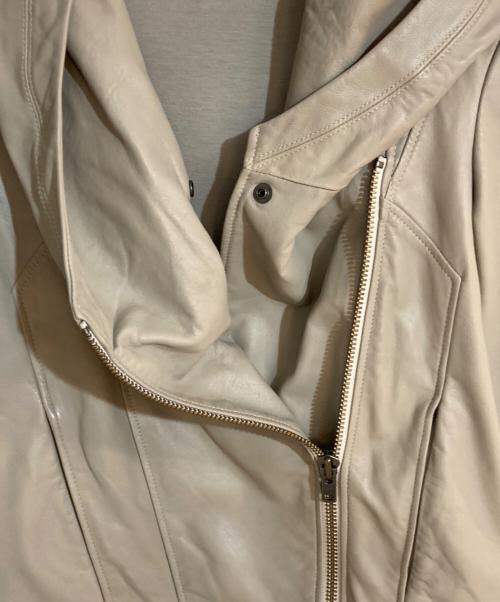 HELMUT LANG（ヘルムートラング）HELMUT LANG (ヘルムートラング) レザーフーデットジャケット ベージュ サイズ:Sの古着・服飾アイテム