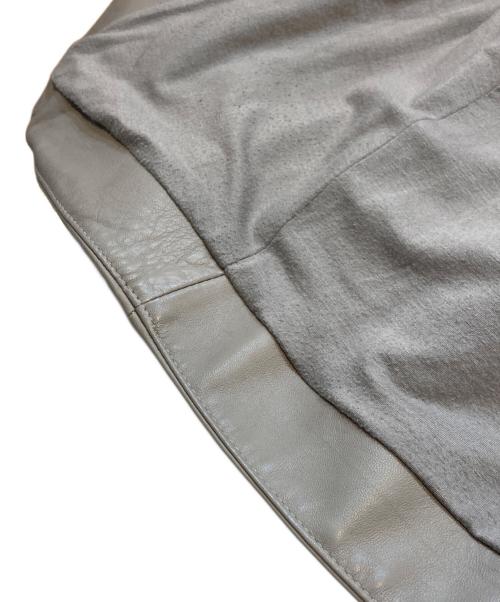 HELMUT LANG（ヘルムートラング）HELMUT LANG (ヘルムートラング) レザーフーデットジャケット ベージュ サイズ:Sの古着・服飾アイテム