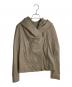 HELMUT LANG（ヘルムートラング）の古着「レザーフーデットジャケット」｜ベージュ