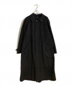 Salvatore Ferragamoサルヴァトーレ フェラガモ）の古着「ガンパッチウールロングコート」｜グレー