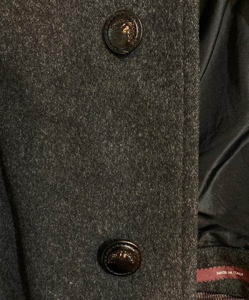Salvatore Ferragamo（サルヴァトーレ フェラガモ）Salvatore Ferragamo (サルヴァトーレ フェラガモ) ガンパッチウールロングコート グレー サイズ:不明の古着・服飾アイテム