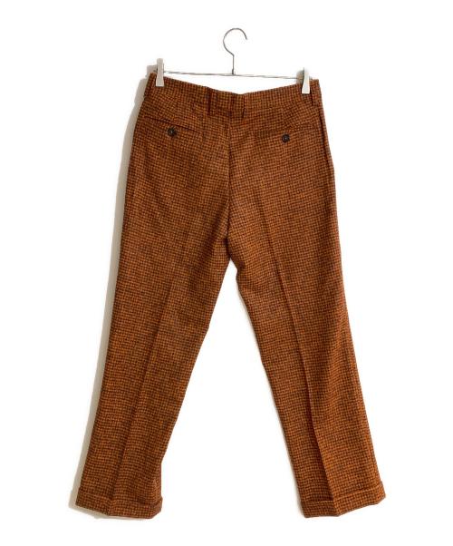 ETRO（エトロ）ETRO (エトロ) 千鳥柄アルパカ混センタープレスパンツ オレンジ サイズ:46の古着・服飾アイテム