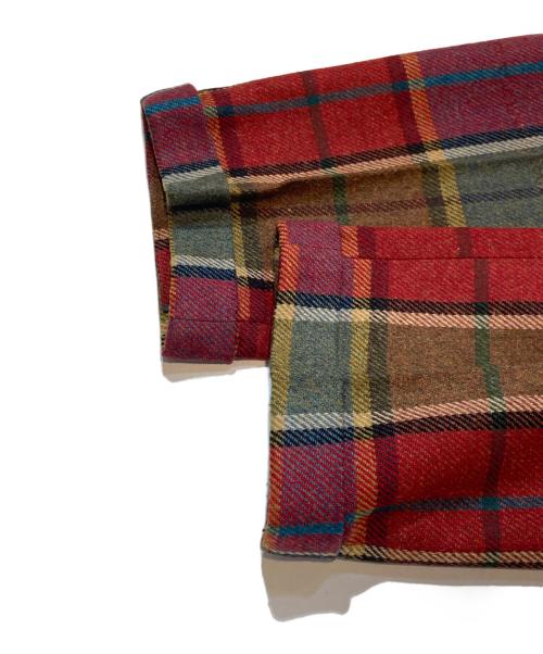 ETRO（エトロ）ETRO (エトロ) チェックウールトラウザーパンツ パープル サイズ:46の古着・服飾アイテム