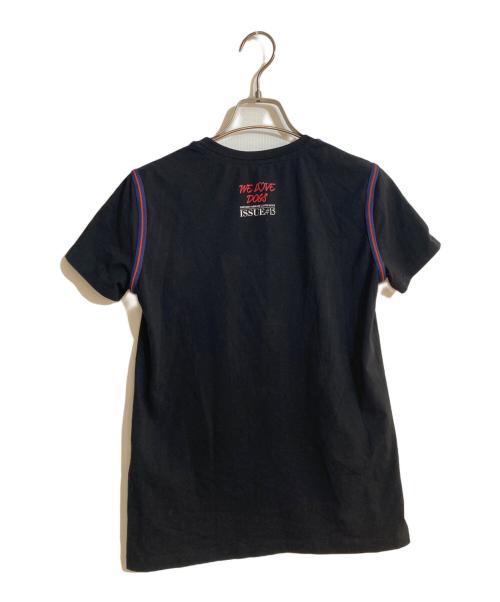 EMPORIO ARMANI（エンポリオアルマーニ）EMPORIO ARMANI (エンポリオアルマーニ) ドッグ刺繍半袖カットソー ブラック サイズ:ｌの古着・服飾アイテム