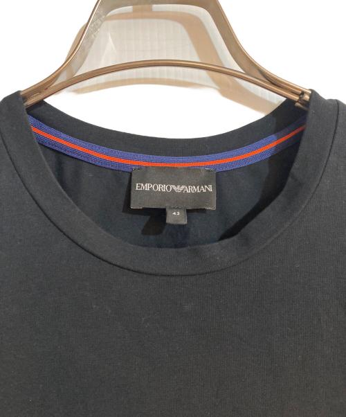 EMPORIO ARMANI（エンポリオアルマーニ）EMPORIO ARMANI (エンポリオアルマーニ) ドッグ刺繍半袖カットソー ブラック サイズ:ｌの古着・服飾アイテム