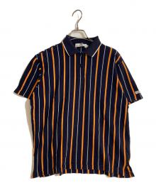 BALENCIAGA（バレンシアガ）の古着「オールドストライプポロシャツ」｜オレンジ